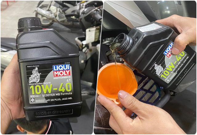 Xe tay ga honda stylo 160 chạy roda thì thay nhớt như thế nào - 5