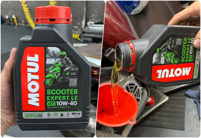 Xe tay ga honda stylo 160 chạy roda thì thay nhớt như thế nào - 3