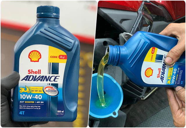 Xe tay ga honda stylo 160 chạy roda thì thay nhớt như thế nào - 4