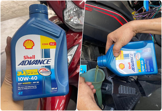 Xe tay ga honda giorno 125 chạy roda thì thay nhớt như thế nào - 5