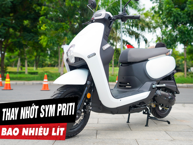 Xe tay ga sym priti thay nhớt bao nhiêu lít - 1