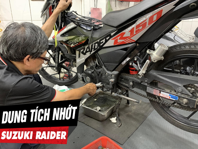 Dung tích nhớt xe suzuki raider bao nhiêu nên thay loại nào tốt - 1