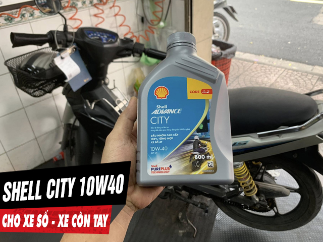 Nhớt shell advance city 10w40 cho xe số xe côn tay có tốt không - 1