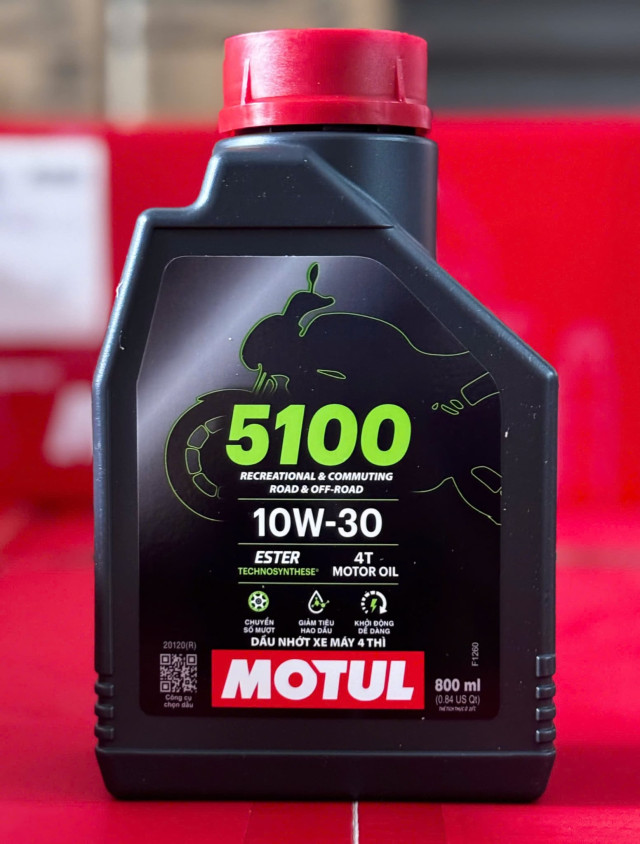 Nhớt motul 5100 4t 10w30 08l - 1
