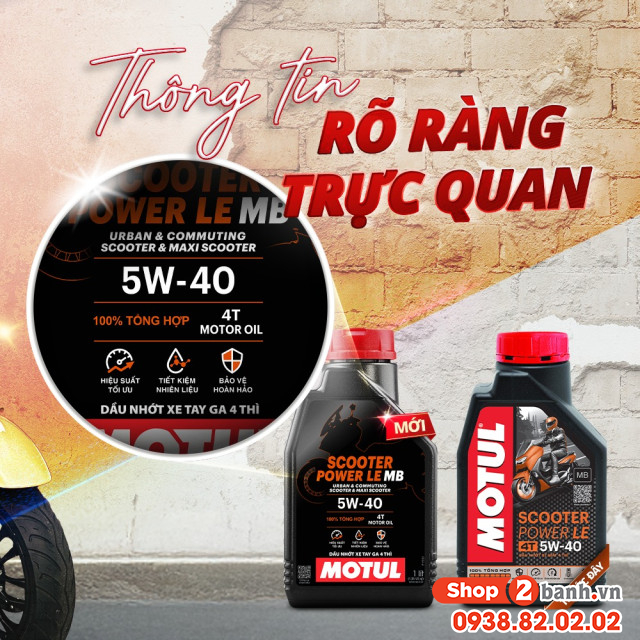 Motul scooter power le 5w40 1l - 2