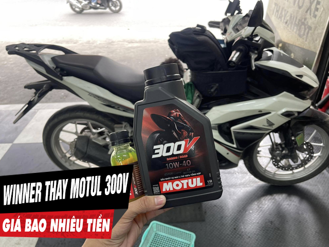 Winner x thay nhớt motul 300v racing road giá bao nhiêu tiền - 1