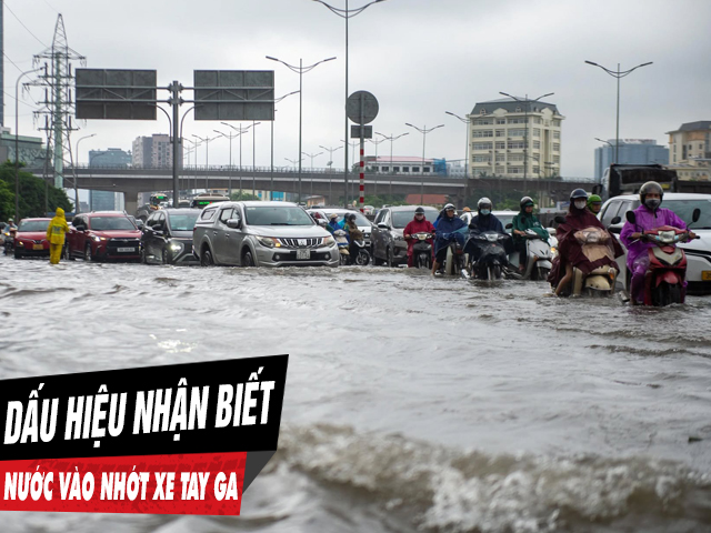 Cách nhận biết nước vào nhớt xe tay ga sau khi bị ngập nước - 1