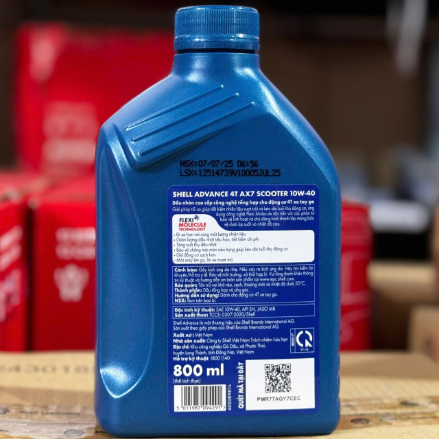 Shell advance ax7 scooter 10w40 08l - 2