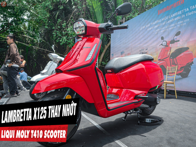 Lambretta x125 thay nhớt liqui moly t410 scooter 10w40 có tốt không - 1