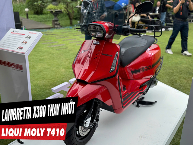 Lambretta x300 thay nhớt liqui moly t410 scooter 10w40 có tốt không - 1
