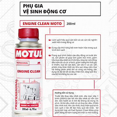 Súc động cơ Motul Engine Clean Moto 200ml