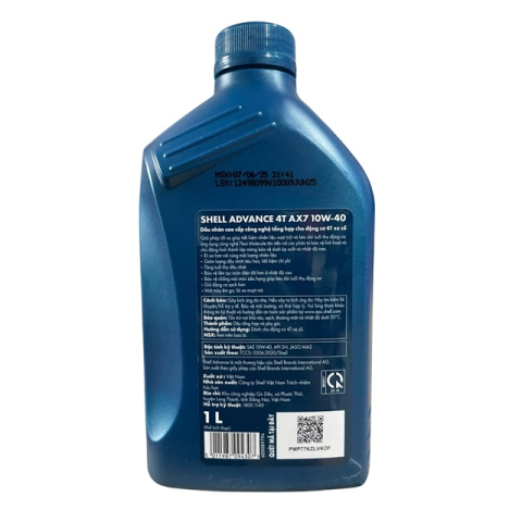 Shell Advance 4T AX7 10W40 Synthetic Based 1L