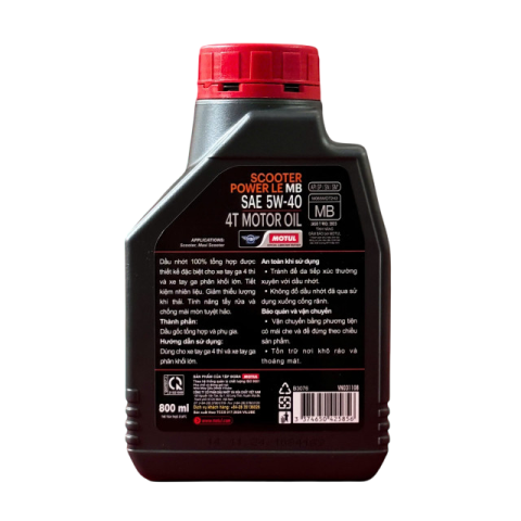 Motul Scooter Power LE 5W40 0.8L
