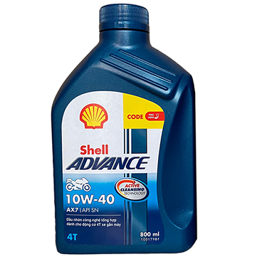 Shell Advance 4T AX7 10W40 Synthetic Based 0.8L