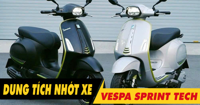Dung tích nhớt xe Vespa Sprint Tech bao nhiêu? Nên thay loại nào tốt?