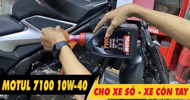 Nhớt Motul 7100 10W40 cho xe số, xe côn tay có tốt không?