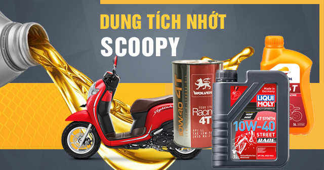 Xe Scoopy 2023 thay nhớt bao nhiêu lít?